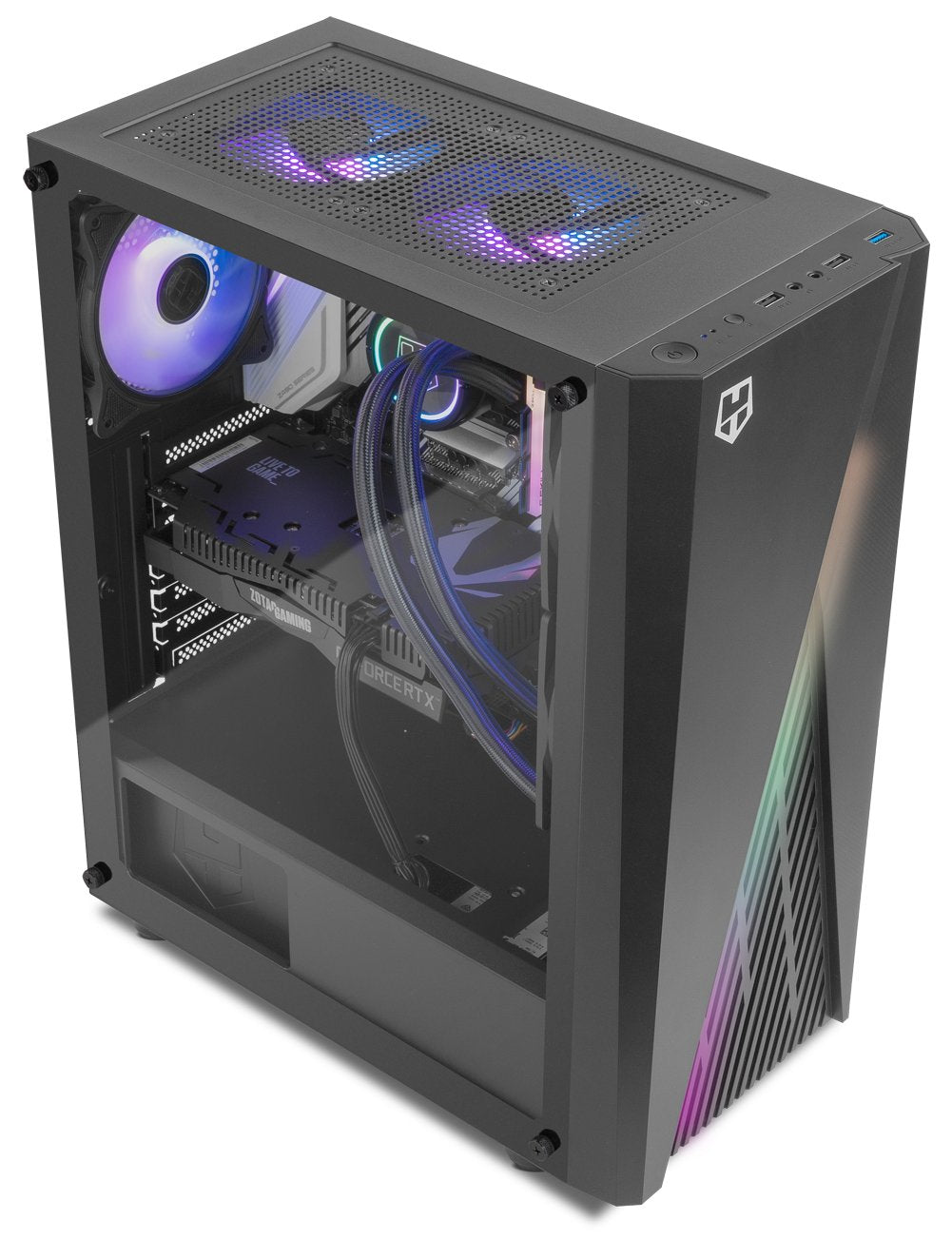 Caja Pc Nox Semitorre Hummer Frost Argb Lighting
