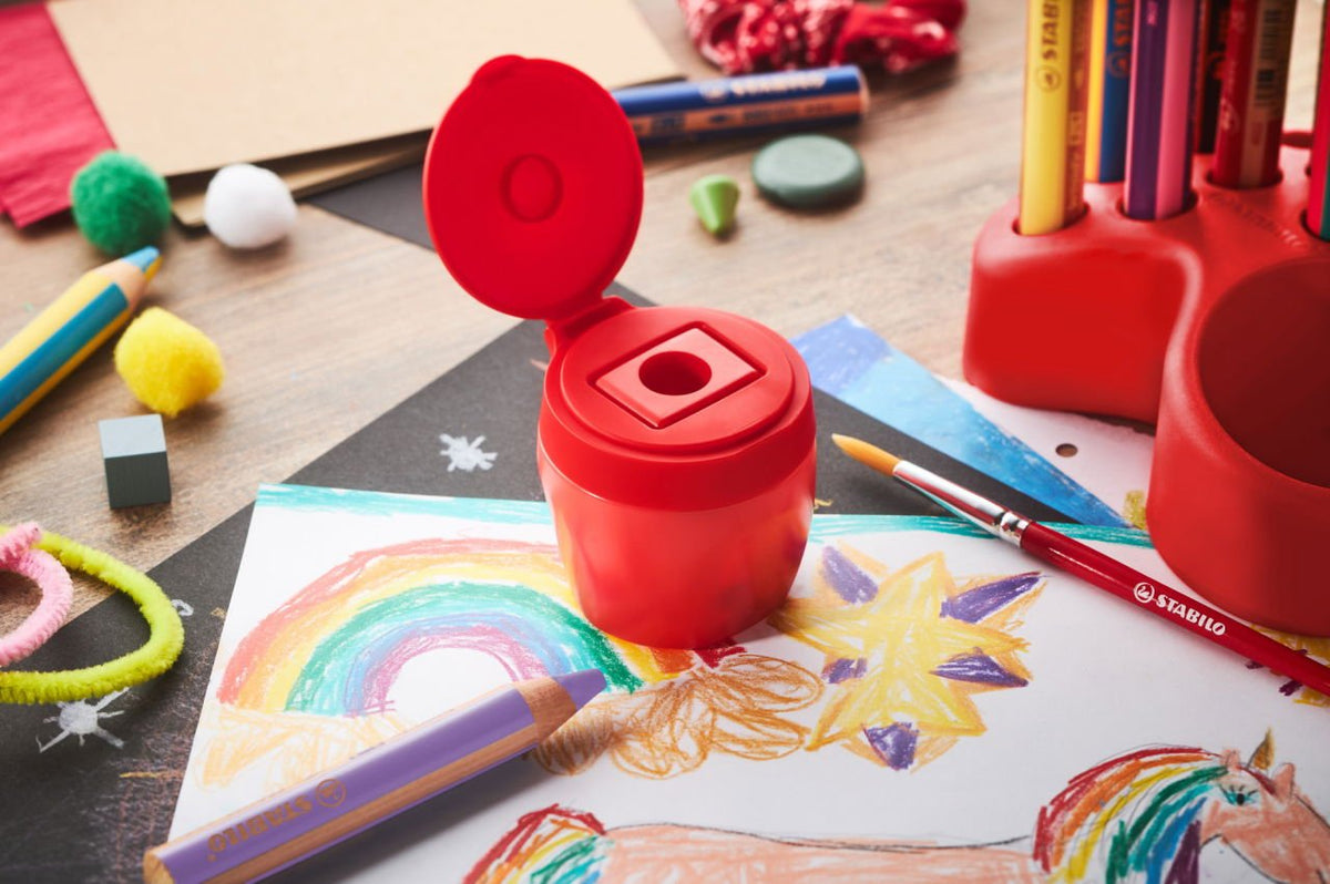 Stabilo Set De Mesa Woddy 3 En 1 15 Lapices De Colores + Sacapuntas Con Deposito - 10x Woody 3 En 1, 2x Woody 3 En 1