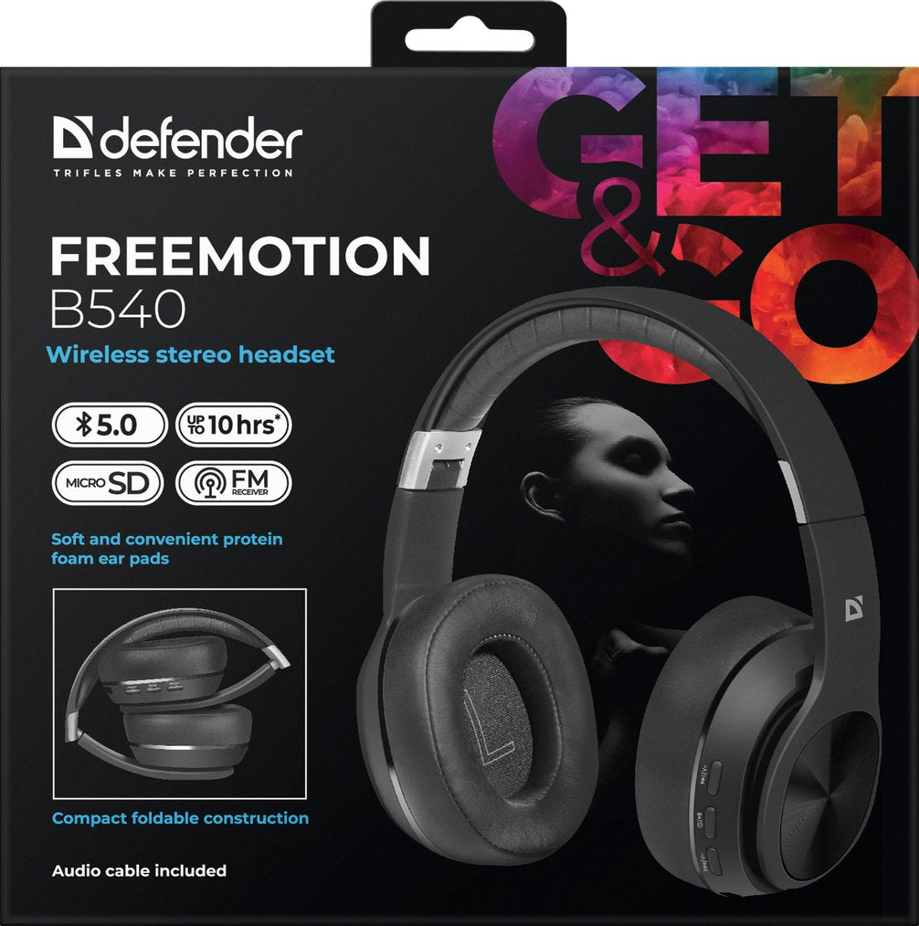 Auriculares Intrauditivos Bluetooth Con Micrófono Defender Freemotion B540 Negro