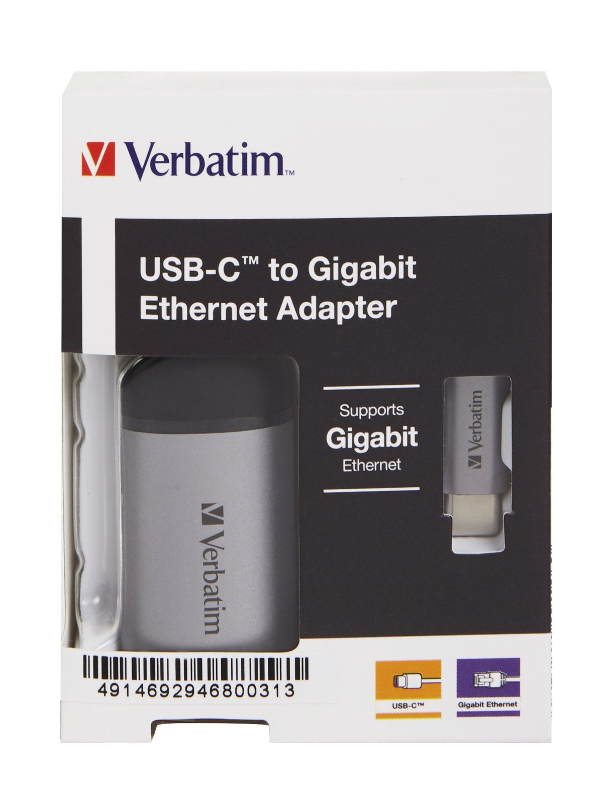 Adaptador Verbatim Usb-C 3.1 A Ethernet 10cm Cable