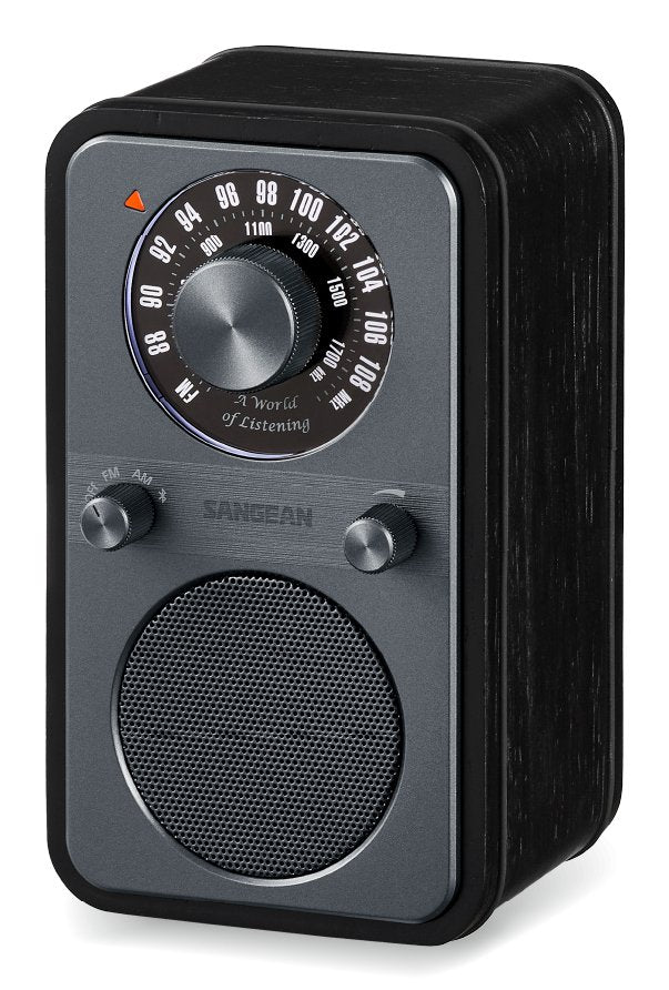 Sangean Wr-9 Roble De Medianoche Radio Analógica De Madera Con Am Fm Bluetooth