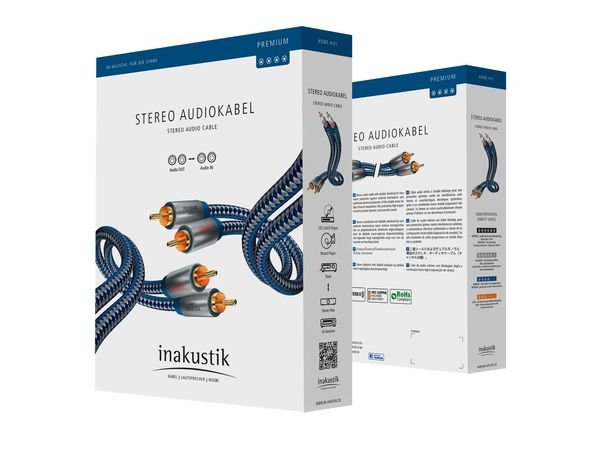 EAN 4001985507818 - Inakustik 0040405 cable de audio 5 m 2 x RCA Azul, Plata imagen 2