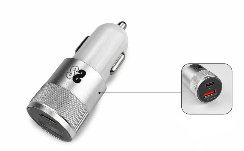 EAN 8436586742102 - SUBBLIM SUBCHG-5CPD10 cargador de dispositivo móvil Smartphone Plata Encendedor de cigarrillos, USB Carga imagen 5