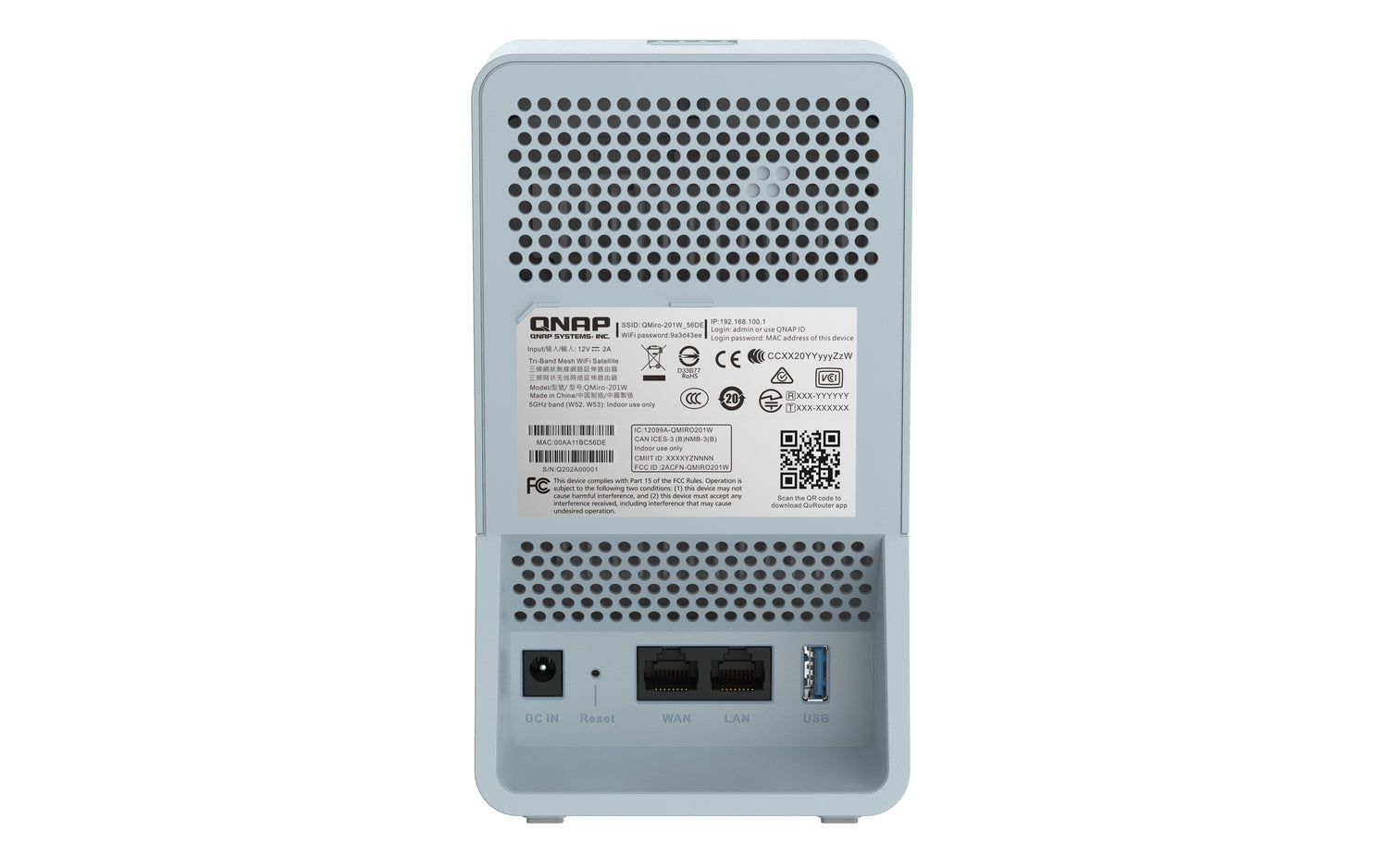EAN 0885022020256 - QNAP QMiro-201W router inalámbrico Gigabit Ethernet Doble banda (2,4 GHz / 5 GHz) Azul imagen 2