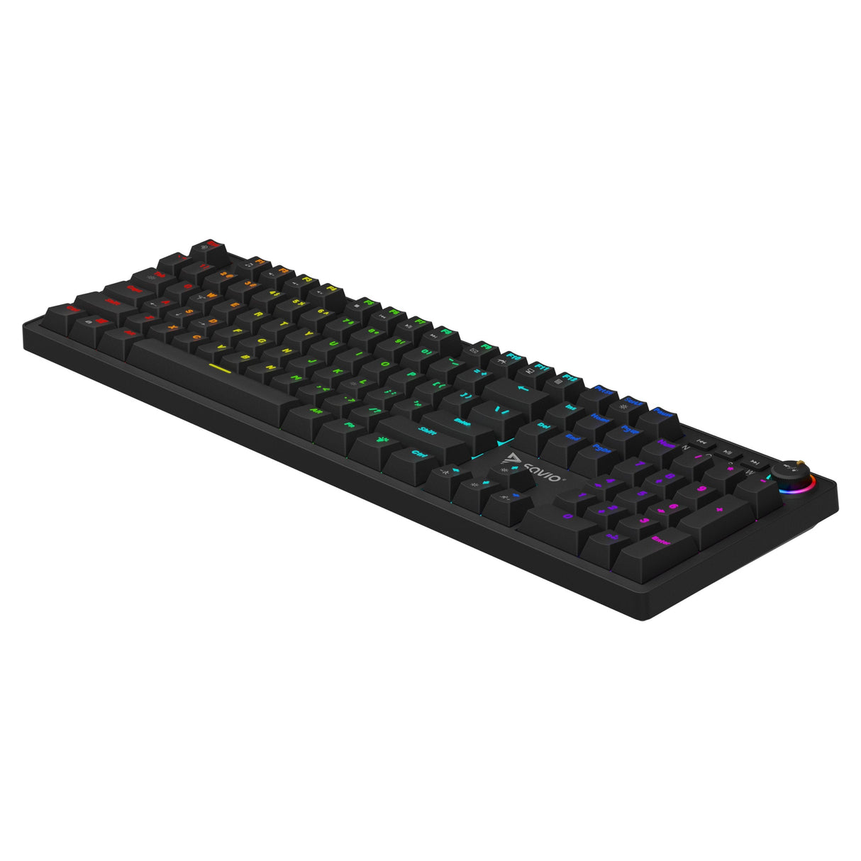 Savio Styx Outemu Peach Silent Teclado Juego Bluetooth Qwerty Internacional De Ee.Uu. Negro