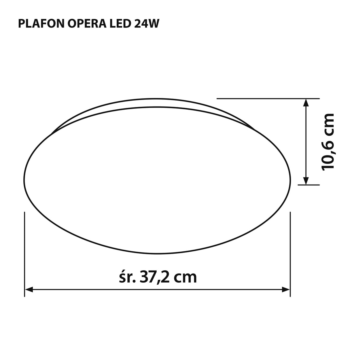 Plafón De Techo Led Moderno Activejet Opera Led 24w