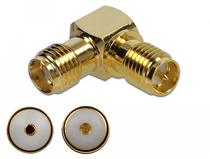 Delock 89953 Adaptador Sma Hembra A Rp-Sma Hembra 90° 10 Ghz