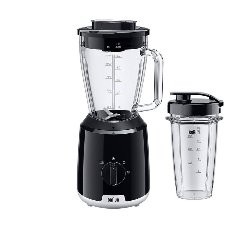 Batidora De Vaso Braun Jb1051bk 1.25l Con 2 Velocidades 600w Negro
