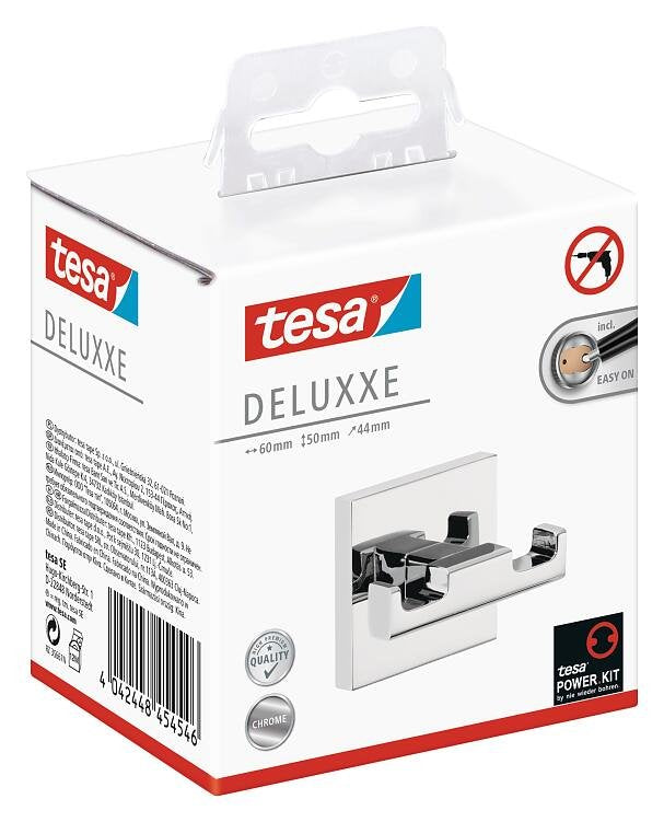 Tesa Deluxxe Gancho Toallero Montado En Pared Cromo
