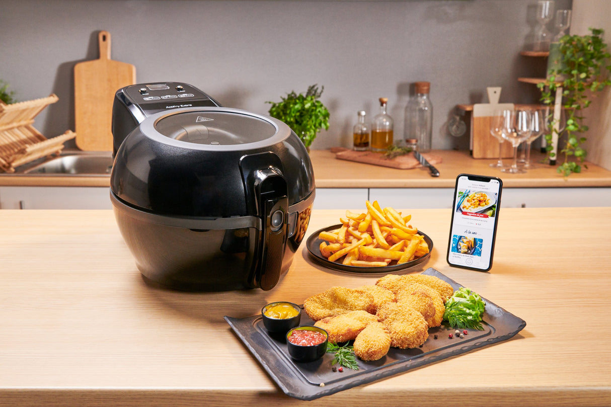 EAN 3045380017641 - Tefal ActiFry Extra FZ7228 Sencillo Independiente 1500 W Freidora de aire caliente Negro imagen 4