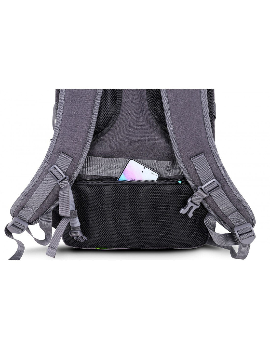 EAN 3760170883731 - Urban Factory HTE17UF mochila Mochila de viaje Negro, Gris Malla, Poliéster, Plástico reciclado, Acero imagen 5