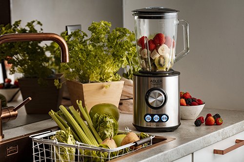 EAN 5902934835763 - Adler AD 4078 licuadora Batidora de vaso 1700 W Negro, Acero inoxidable, Transparente imagen 9