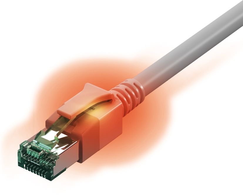 Easylan Dualboot Led Cable De Red Rj45 S Ftp Cat.6a (Class Ea), Mit Sacon Stecker, Lsoh, Grau, 3 M