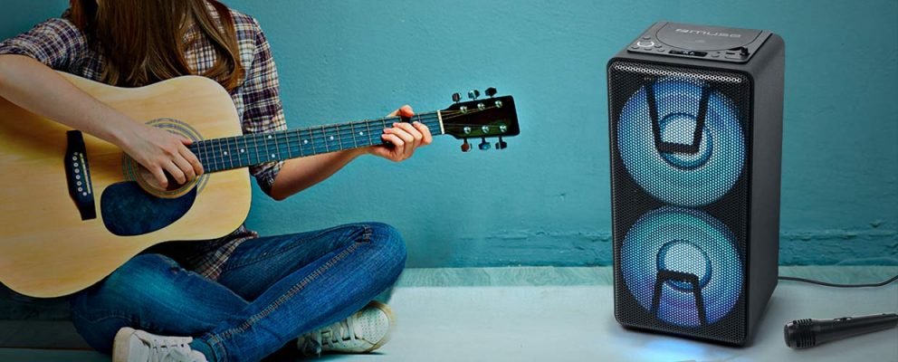 Altavoz Muse M-1820 Para Dj Bluetooth Para Fiesta, Con Cd Y Batería, Inalámbrico, Negro