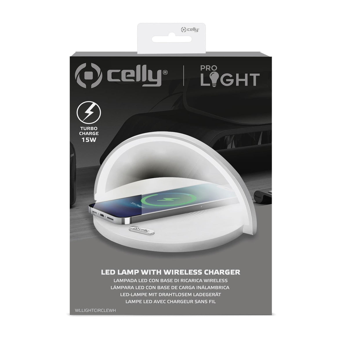 Celly Wllightcirclewh Cargador Inalambrico Con Lampara Led Blanco