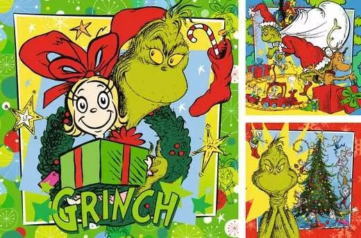 Puzzle El Grinch 3x49pzs