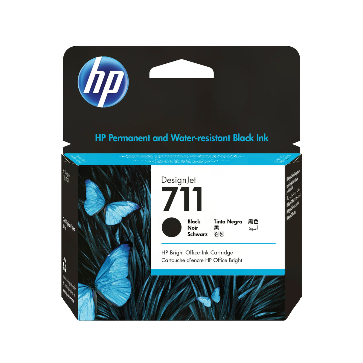 EAN 0886112841164 - HP 711 80-ml Black DesignJet Ink Cartridge cabeza de impresora Inyección de tinta térmica imagen 1