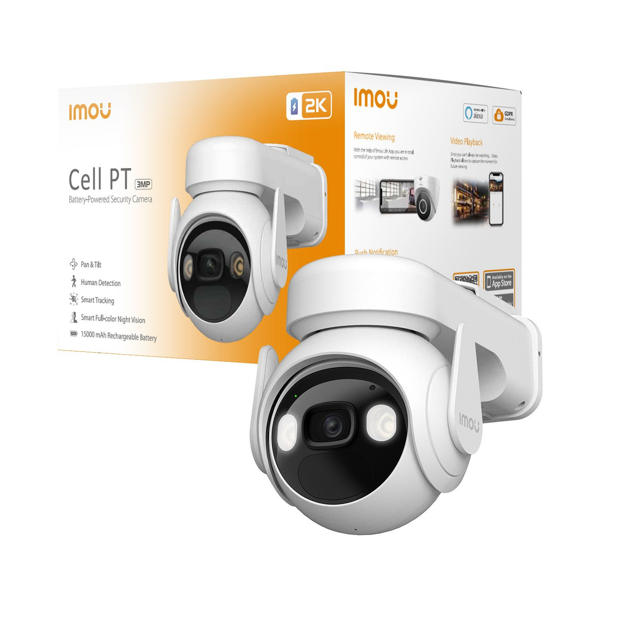 EAN 6971927239443 - Imou Cell PT Almohadilla Cámara de seguridad IP Exterior 2304 x 1296 Pixeles Pared imagen 1