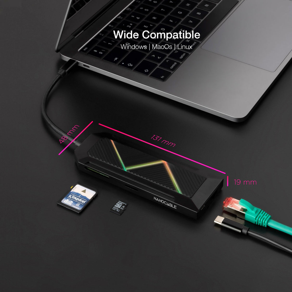 EAN 8433281011878 - Nanocable 10.16.0901 base para portátil y replicador de puertos Alámbrico USB 3.2 Gen 1 (3.1 Gen 1) Type- imagen 2
