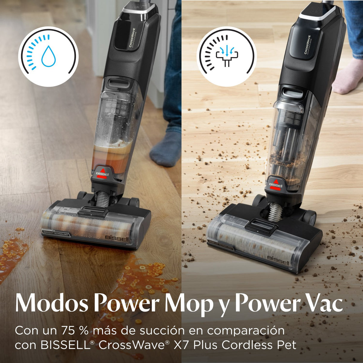 EAN 0011120277302 - Bissell CrossWave OmniForce Edge Pro Aspiradora vertical Batería Seca y húmeda Politetrafluoroetileno (PT imagen 4