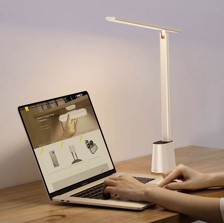 Lampa Biurowa Baseus Smart Eye Skladana, Akumulatorowa (Biala)