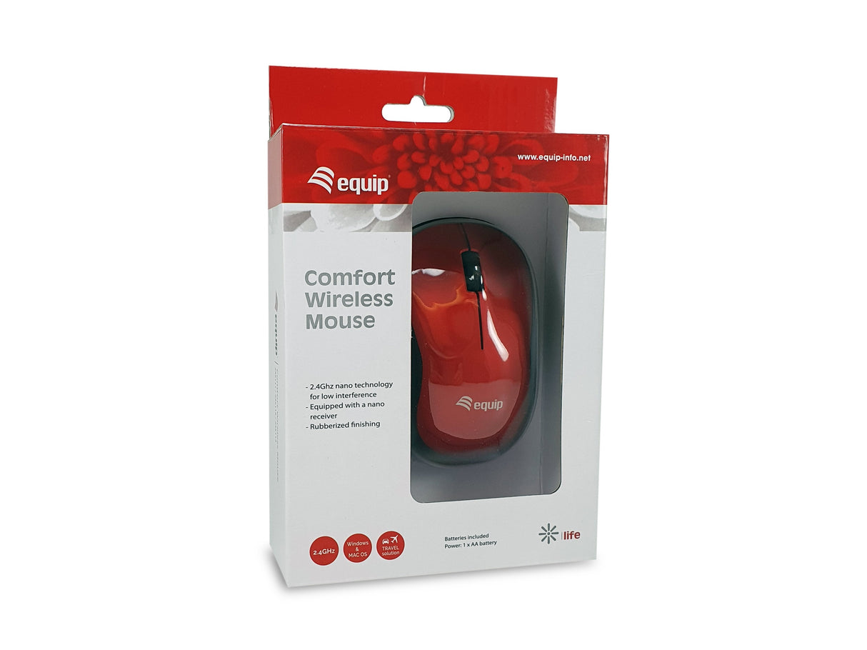 Equip Raton Wireless 2.4 Ghz Mini Rojo