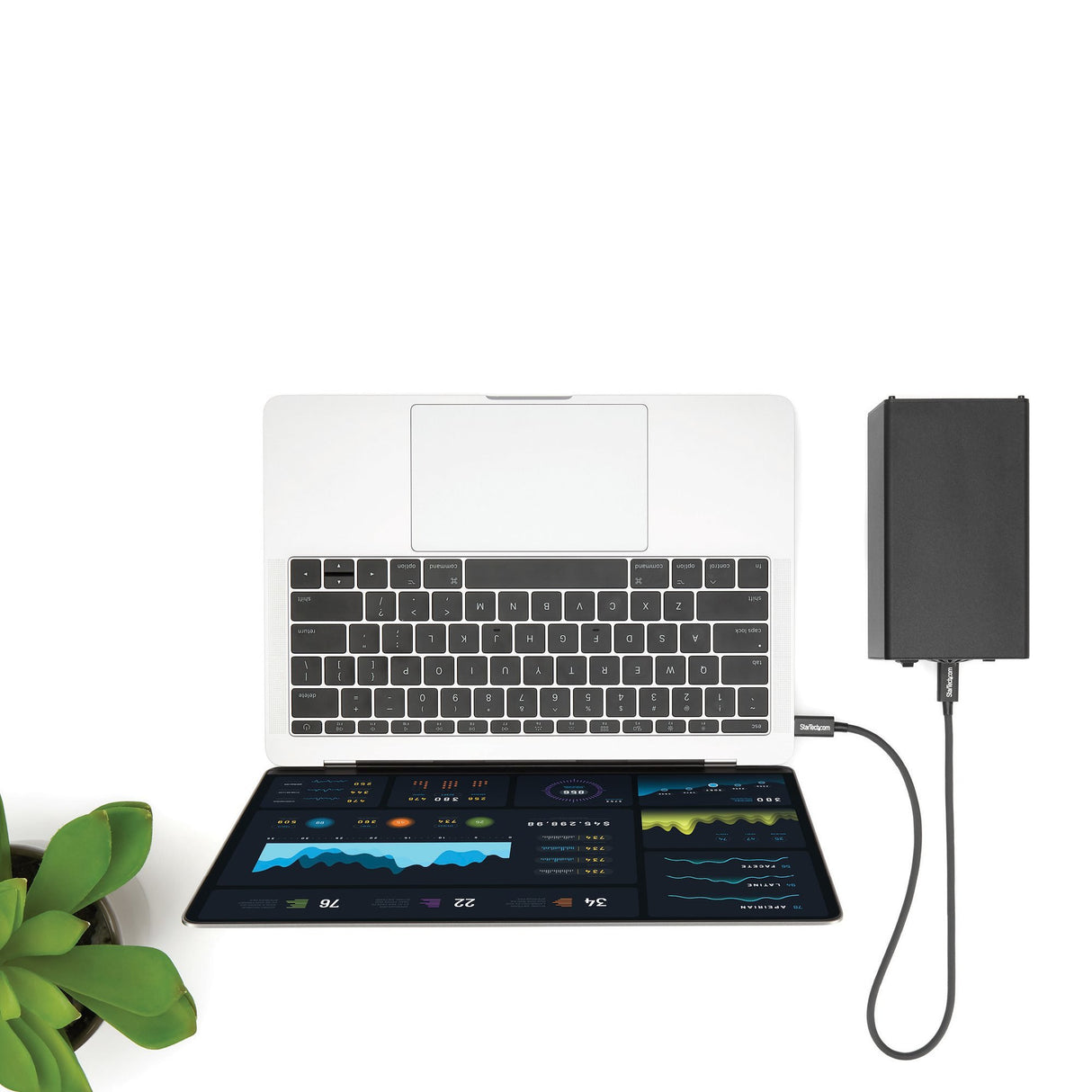 EAN 0065030864428 - StarTech.com TBLT34MM50CM cable Thunderbolt 0,5 m 40 Gbit/s Negro imagen 5