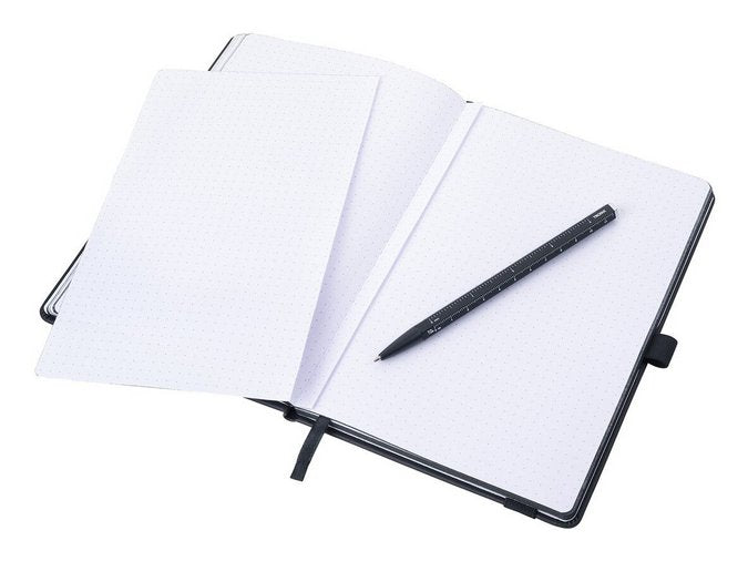 Troika Bloc De Notas Black Slimpad A5 Silberner Stift