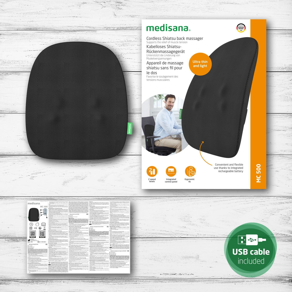 EAN 4015588889660 - Medisana MC 500 masajeador Atrás, Cintura Negro imagen 3