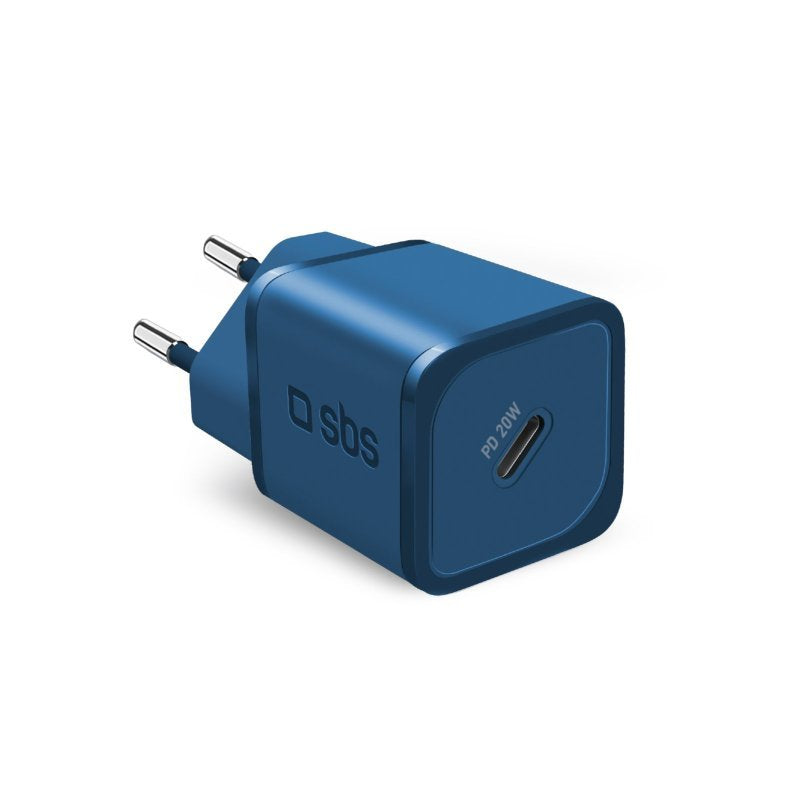 Sbs Mini Cargador Gan Usb-C Pd 20w Azul
