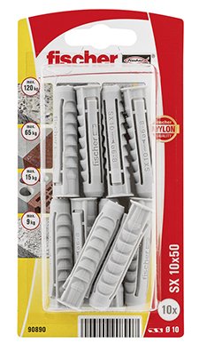 Blister Taco Fischer Sx Ø10x50mm K Nv 10 Unid. 567824