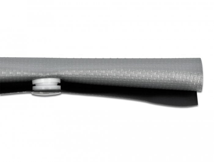 Delock Cableschutzschlauch Mit Knopfverschluss Hitzebeständig 2 M X 50 Mm Grau Schwarz