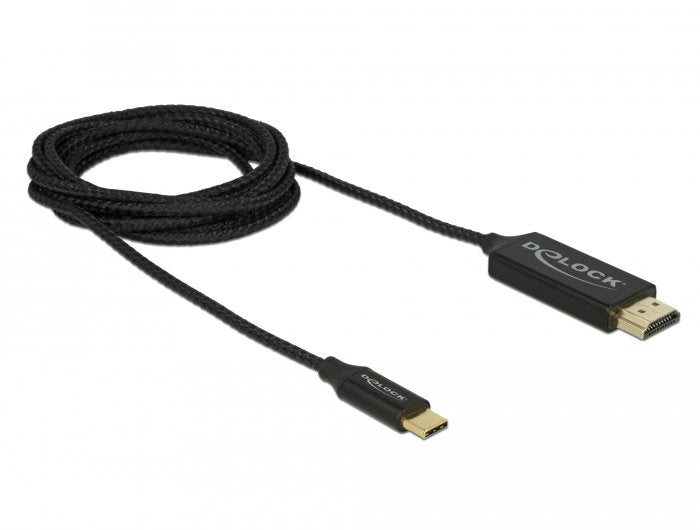 Delock Cable Usb Tipo-C Macho > Hdmi-A Macho 4k 60 Hz 2 M Negro