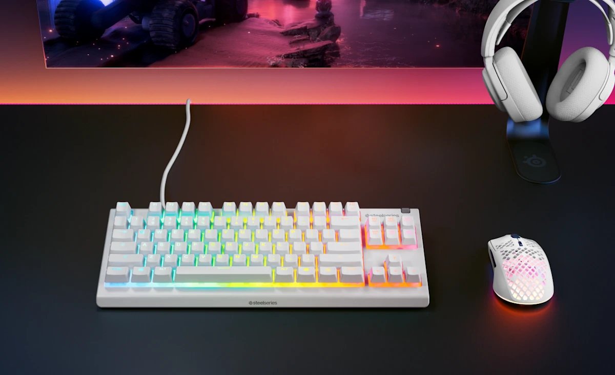EAN 5707119060523 - Steelseries APEX PRO TKL GEN 3 teclado Juego USB Inglés de EE. UU. Blanco imagen 4