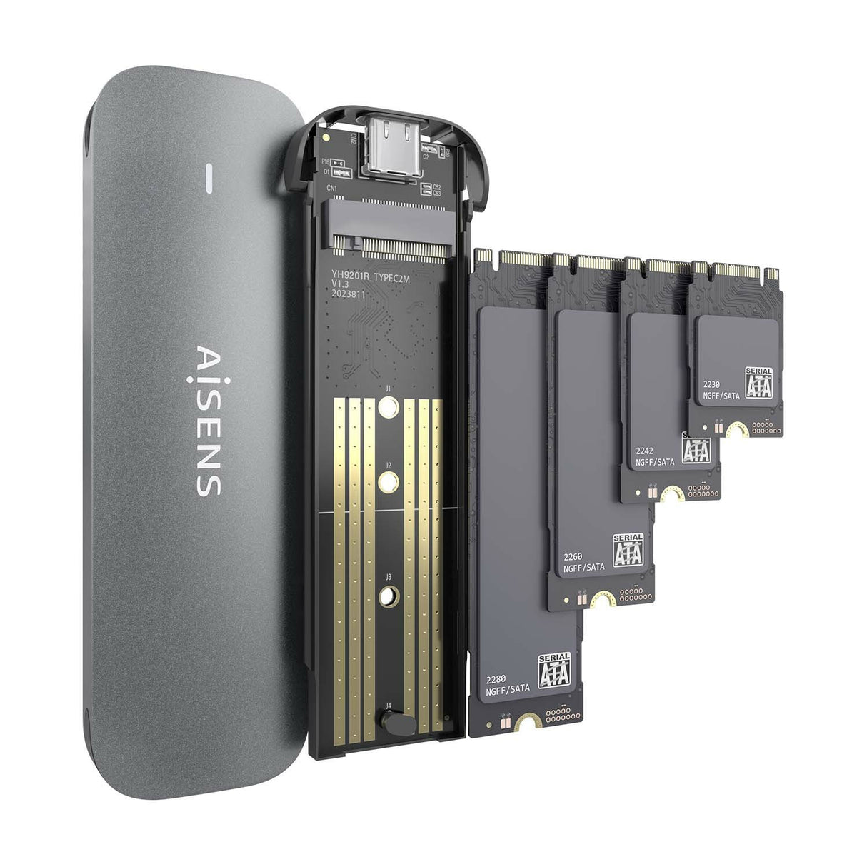 EAN 8436574709674 - AISENS ASM2-006GRY caja para disco duro externo Caja externa para unidad de estado sólido (SSD) imagen 3