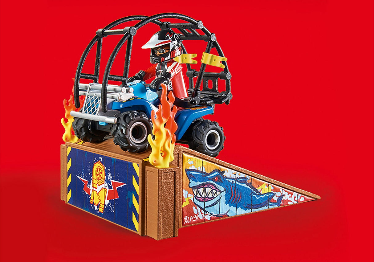 Playmobil 70820 Starter Pack Stunt Show Quad Con Rampa De Fuego