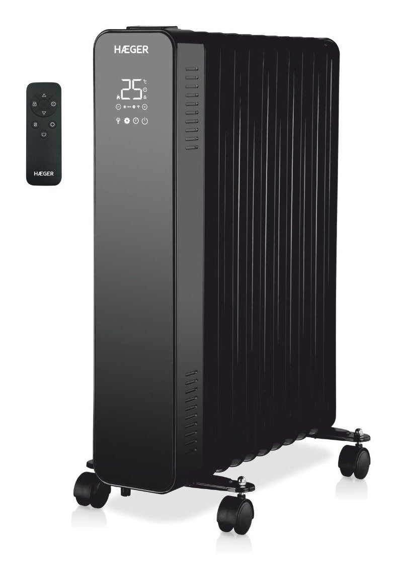 Radiador Haeger Digital Xi Interior Negro 2500 W De Aceite Eléctrico