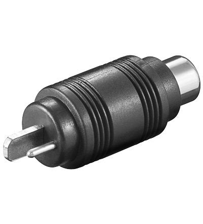 Adaptador Altavoz Punto Y Raya Macho A Rca Hembra Negro Plastico