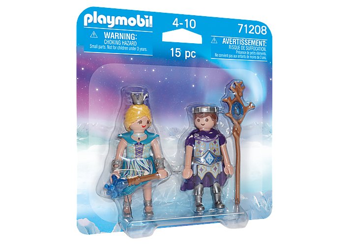 Playmobil 71208 Duopack Princesa Y Príncipe De Hielo Con Bastón Y Cetro De Cristal.