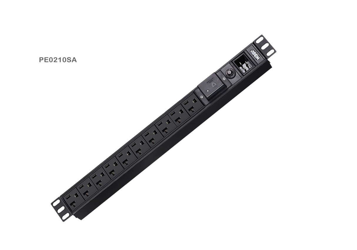 EAN 4719264648373 - ATEN PE0210SG-AT-G unidad de distribución de energía (PDU) 10 salidas AC 1U Negro imagen 2