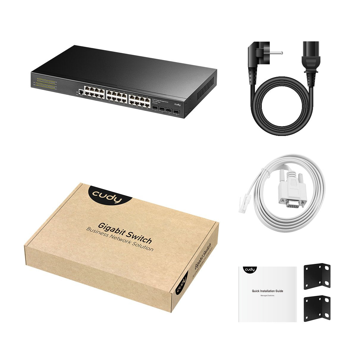 Switch De 24 P Rj45 Giga + 4sfp L2 Configurable Montaje En Rack