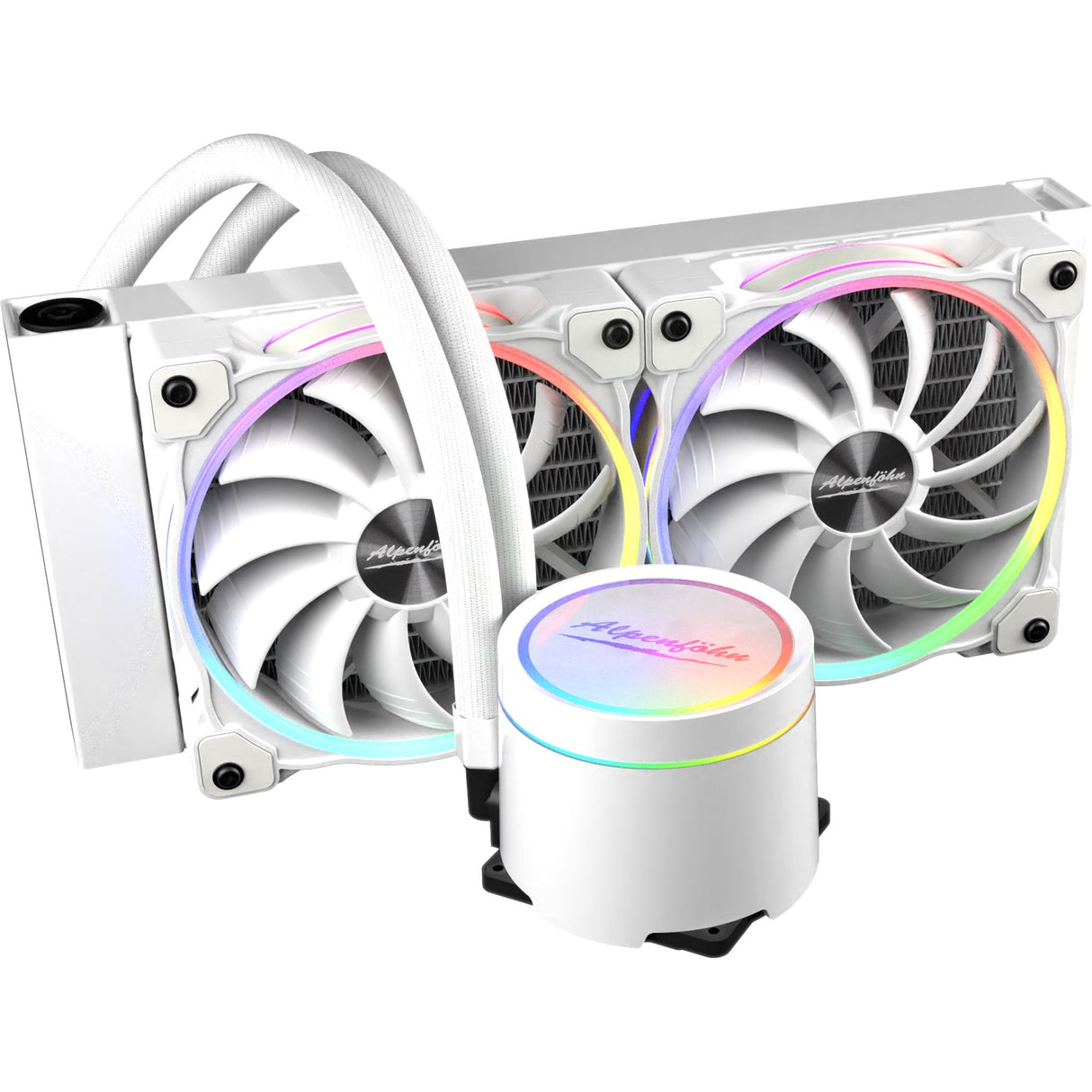 Alpenfohn Glacier Water 240 White High Speed Argb Cpu Water Cooler - 240mm