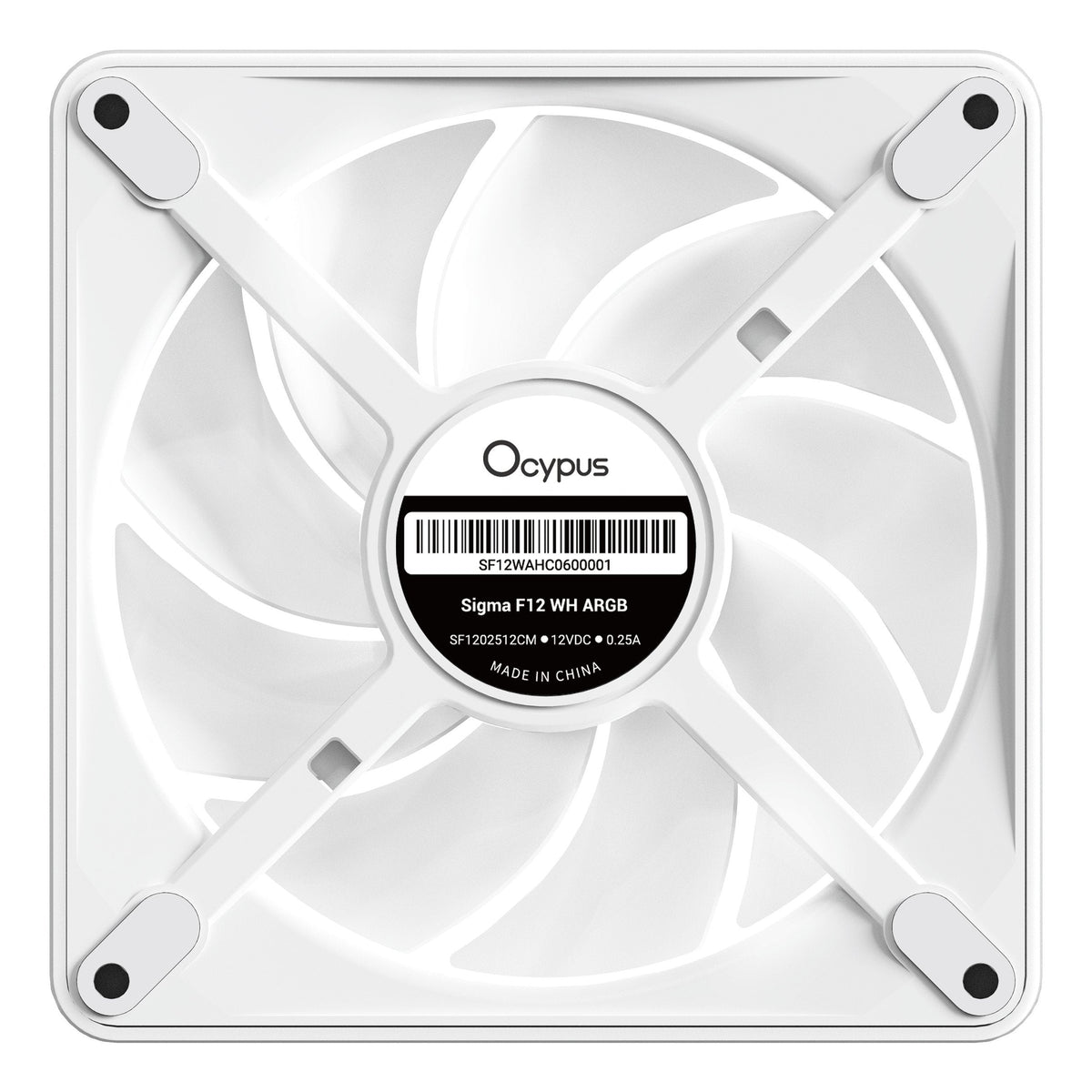 Ventilador Pc Ocypus Sigma F12 Argb (Blanco, 120 Mm) Sigma-F12-Wh1am00x-Gl