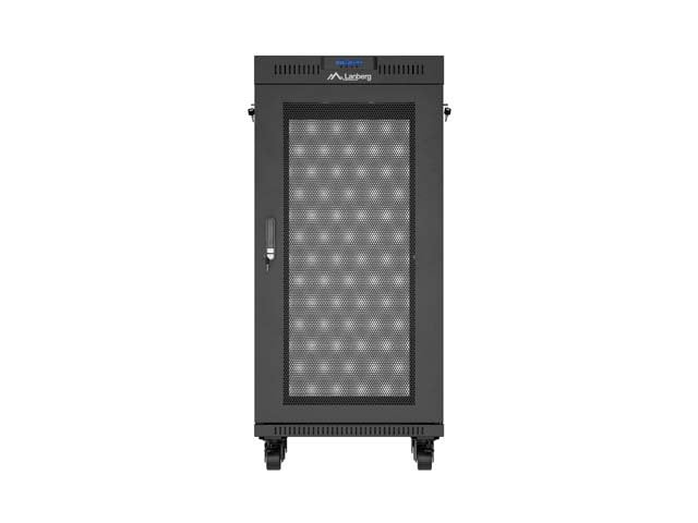 Lanberg Rack Cabinet 19" Free-Standing 24u 600x600 Flat Pack With Mesh Door Lcd Negro V2