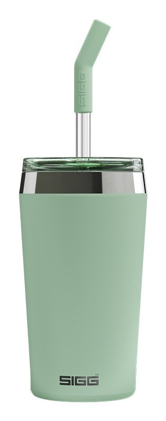 Taza De Café Sigg Helia Milky Green 0,45 L, Taza Térmica Verde Claro, Con Pajita
