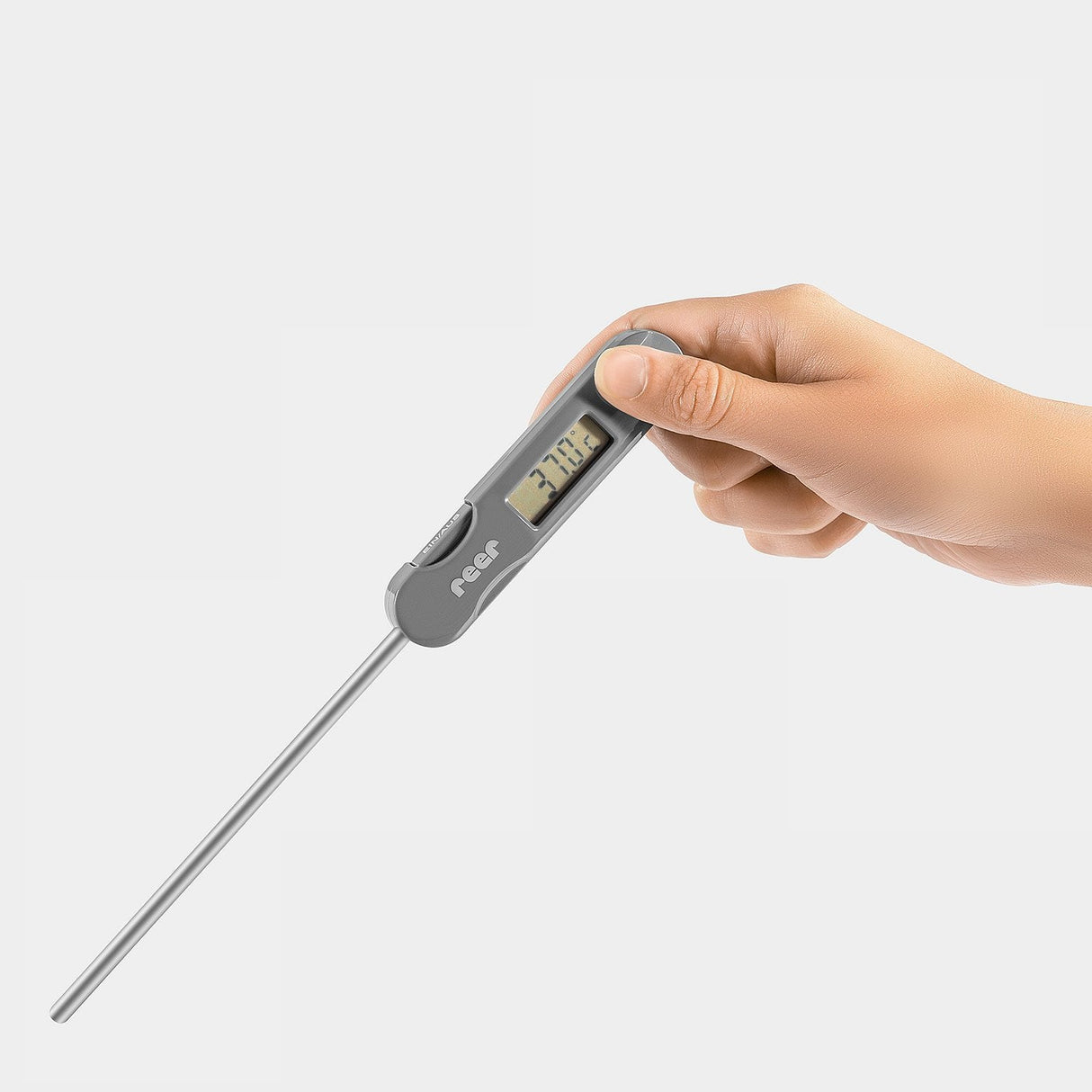 Reer Food Temp Bottle Termómetros Grises, Para Alimentos Para Bebés 21021