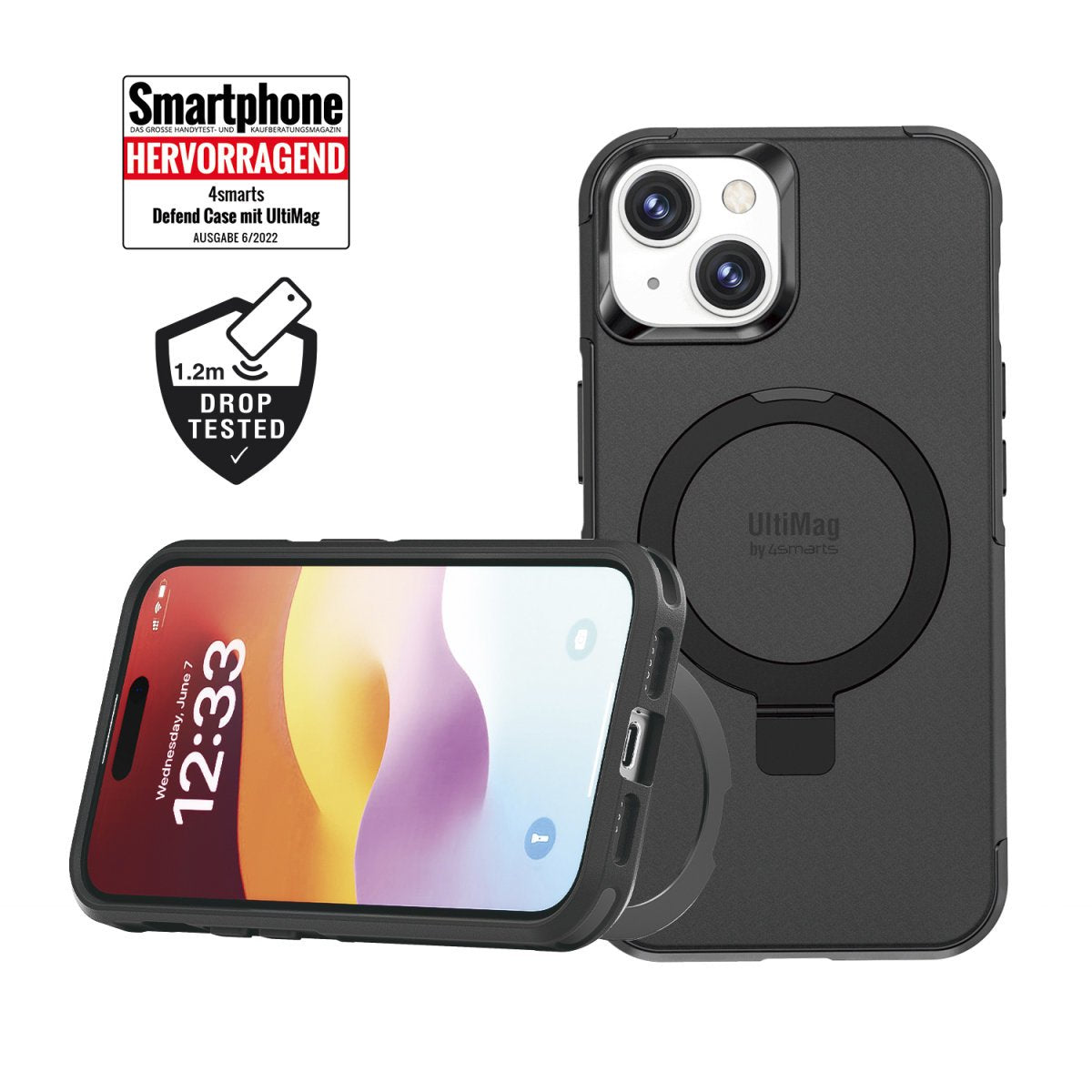 4smarts Defend Funda Magic Stand Para Apple Iphone 15 Plus Magsafe-Kompatibel