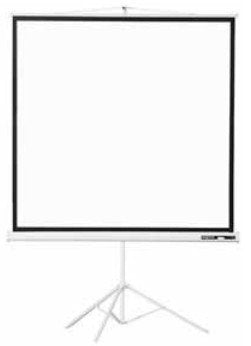 Approx Pantalla Tripode 180x180 Alta Calidad Tela Blanco Mate Bordes Negros 3cm