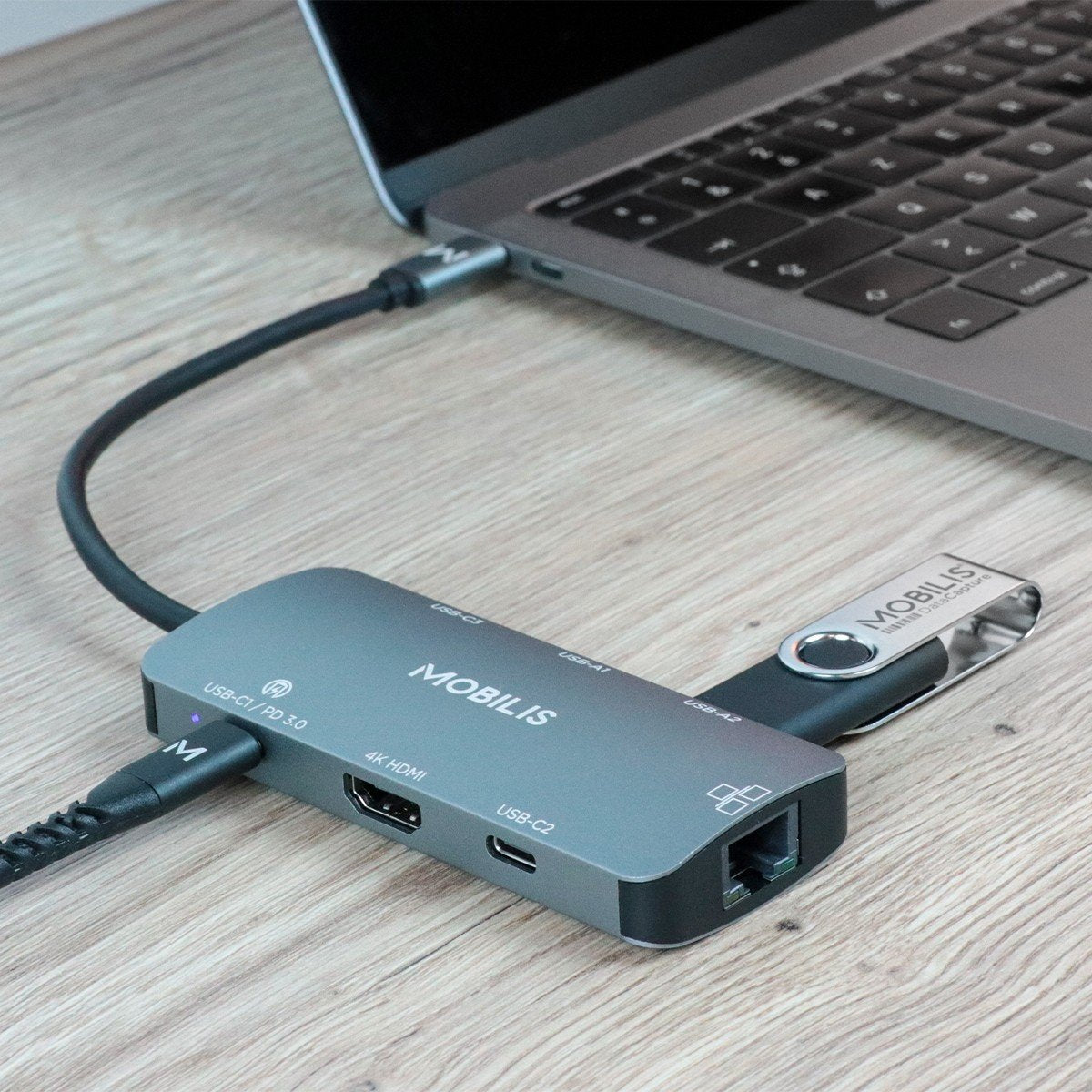EAN 3700992534084 - Mobilis 001382 base para portátil y replicador de puertos Alámbrico USB 3.2 Gen 1 (3.1 Gen 1) Type-C Negr imagen 3