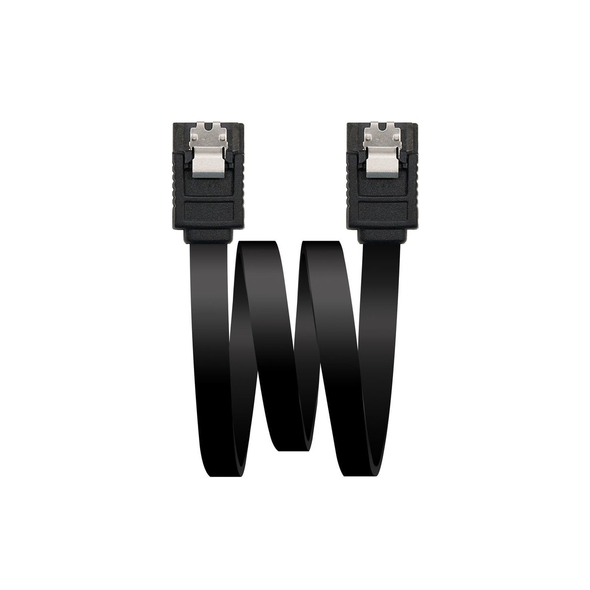 Nanocable Cable Datos Sata Iii 6gbps Con Anclajes 0.50m - Negro